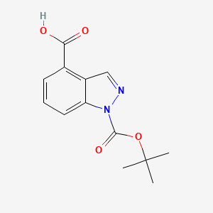 molecular formula C13H14N2O4 B13501661 1-(Tert-butoxycarbonyl)-1H-indazole-4-carboxylic acid 