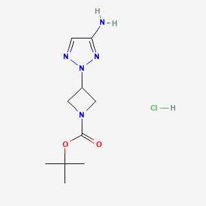 tert-butyl 3-(4-amino-2H-1,2,3-triazol-2-yl)azetidine-1-carboxylate hydrochloride