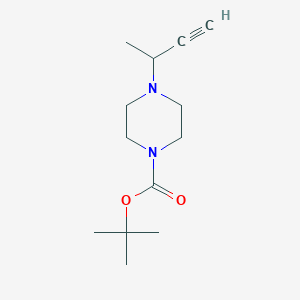 molecular formula C13H22N2O2 B13501672 Tert-butyl4-(but-3-yn-2-yl)piperazine-1-carboxylate 