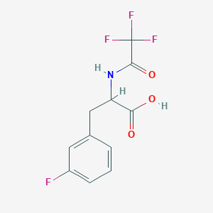 molecular formula C11H9F4NO3 B13501682 3-Fluoro-N-(trifluoroacetyl)phenylalanine CAS No. 39801-55-3