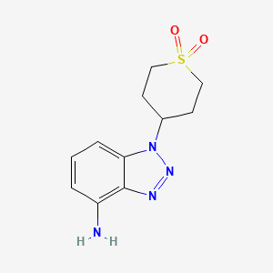 4-(4-amino-1H-1,2,3-benzotriazol-1-yl)-1lambda6-thiane-1,1-dione