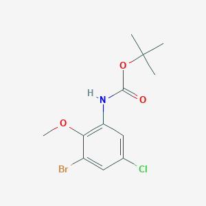 molecular formula C12H15BrClNO3 B13501709 Tert-butyl (3-bromo-5-chloro-2-methoxyphenyl)carbamate 