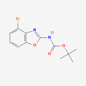 molecular formula C12H13BrN2O3 B13501714 tert-Butyl (4-bromobenzo[d]oxazol-2-yl)carbamate 