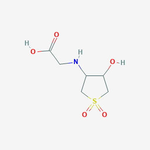 B1350173 2-[(4-Hydroxy-1,1-dioxothiolan-3-yl)amino]acetic acid CAS No. 294669-00-4