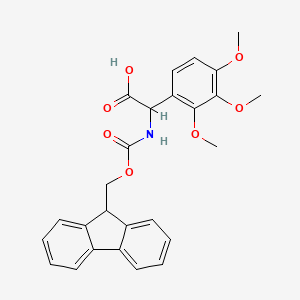 molecular formula C26H25NO7 B13501730 (R)-[(9H-Fluoren-9-ylmethoxycarbonylamino)]-(2,3,4-trimethoxy-phenyl)-acetic acid 