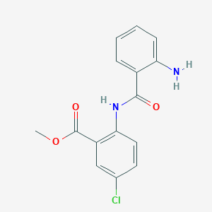 molecular formula C15H13ClN2O3 B13501737 Methyl 2-(2-aminobenzamido)-5-chlorobenzoate CAS No. 59187-55-2