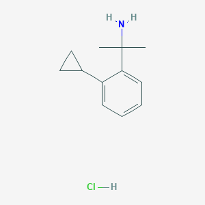 molecular formula C12H18ClN B13501781 2-(2-Cyclopropylphenyl)propan-2-amine hydrochloride 