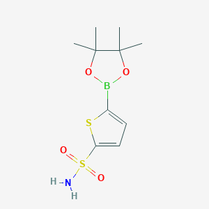 molecular formula C10H16BNO4S2 B13501796 5-(4,4,5,5-Tetramethyl-1,3,2-dioxaborolan-2-YL)-2-thiophenesulfonamide 