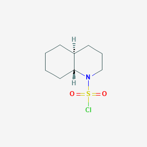 molecular formula C9H16ClNO2S B13501817 rac-(4aR,8aS)-decahydroquinoline-1-sulfonyl chloride, trans 