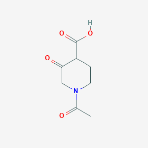 molecular formula C8H11NO4 B13501823 1-Acetyl-3-oxopiperidine-4-carboxylic acid 