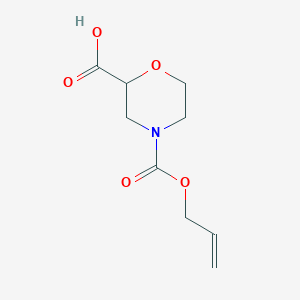 molecular formula C9H13NO5 B13501828 4-[(Prop-2-en-1-yloxy)carbonyl]morpholine-2-carboxylic acid CAS No. 1343025-82-0