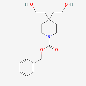 molecular formula C17H25NO4 B13501836 1-Benzyloxycarbonyl-4,4-bis-(2-hydroxyethyl)piperidine CAS No. 367282-77-7