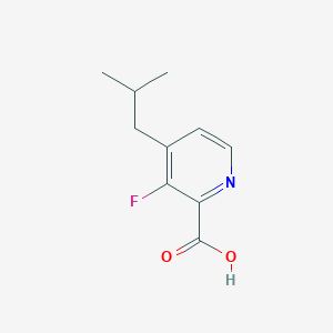 molecular formula C10H12FNO2 B13501861 3-Fluoro-4-(2-methylpropyl)pyridine-2-carboxylic acid 