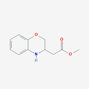 molecular formula C11H13NO3 B13501876 methyl 3,4-dihydro-2H-1,4-benzoxazin-3-ylacetate 