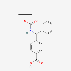 molecular formula C19H21NO4 B13501899 4-({[(Tert-butoxy)carbonyl]amino}(phenyl)methyl)benzoic acid 