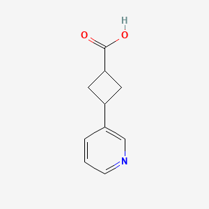 molecular formula C10H11NO2 B13501907 3-(Pyridin-3-yl)cyclobutane-1-carboxylic acid CAS No. 1525749-22-7