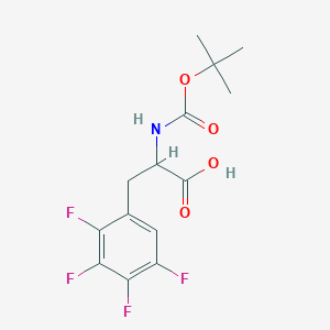 molecular formula C14H15F4NO4 B13501910 2-{[(Tert-butoxy)carbonyl]amino}-3-(2,3,4,5-tetrafluorophenyl)propanoic acid 