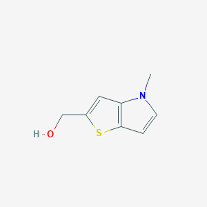 molecular formula C8H9NOS B13501961 {4-methyl-4H-thieno[3,2-b]pyrrol-2-yl}methanol 