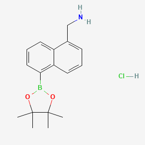 molecular formula C17H23BClNO2 B13501972 (5-(4,4,5,5-Tetramethyl-1,3,2-dioxaborolan-2-yl)naphthalen-1-yl)methanamine hydrochloride 