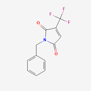 molecular formula C12H8F3NO2 B13501983 1-benzyl-3-(trifluoromethyl)-2,5-dihydro-1H-pyrrole-2,5-dione 