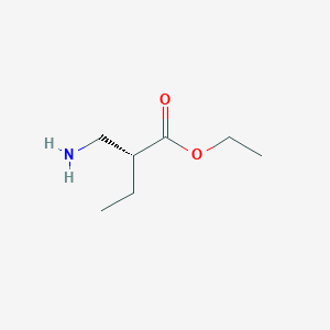 molecular formula C7H15NO2 B13501988 Ethyl (R)-2-(aminomethyl)butanoate 