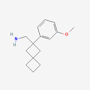 molecular formula C15H21NO B13502000 [2-(3-Methoxyphenyl)spiro[3.3]heptan-2-yl]methanamine 