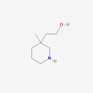 molecular formula C8H17NO B13502004 2-(3-Methylpiperidin-3-yl)ethan-1-ol 