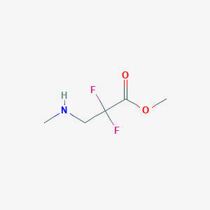 molecular formula C5H9F2NO2 B13502019 Methyl 2,2-difluoro-3-(methylamino)propanoate 