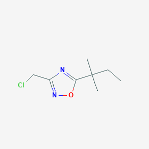 molecular formula C8H13ClN2O B13502032 3-(Chloromethyl)-5-(2-methylbutan-2-yl)-1,2,4-oxadiazole 