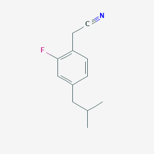 molecular formula C12H14FN B13502036 2-[2-Fluoro-4-(2-methylpropyl)phenyl]acetonitrile 