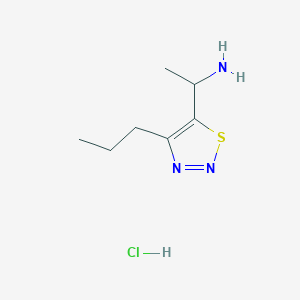 molecular formula C7H14ClN3S B13502045 1-(4-Propyl-1,2,3-thiadiazol-5-yl)ethan-1-amine hydrochloride 