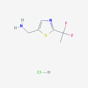 1-[2-(1,1-Difluoroethyl)-1,3-thiazol-5-yl]methanamine hydrochloride