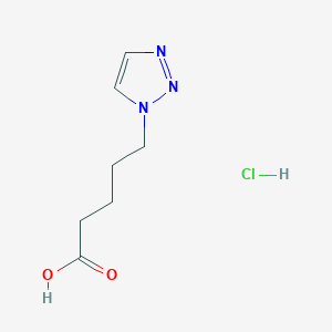 molecular formula C7H12ClN3O2 B13502065 5-(1H-1,2,3-triazol-1-yl)pentanoic acid hydrochloride 