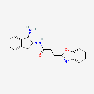 molecular formula C19H19N3O2 B13502072 N-[(1R,2R)-1-amino-2,3-dihydro-1H-inden-2-yl]-3-(1,3-benzoxazol-2-yl)propanamide 