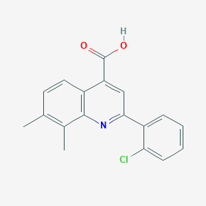 molecular formula C18H14ClNO2 B1350208 2-(2-氯苯基)-7,8-二甲基喹啉-4-羧酸 CAS No. 667435-72-5
