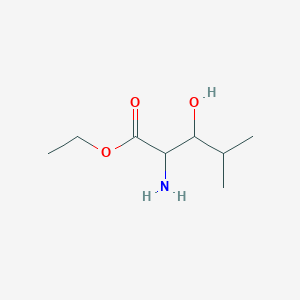 molecular formula C8H17NO3 B13502081 Ethyl 2-amino-3-hydroxy-4-methylpentanoate 