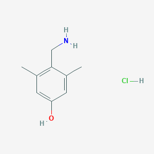 molecular formula C9H14ClNO B13502160 4-(Aminomethyl)-3,5-dimethylphenol hydrochloride 