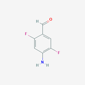 molecular formula C7H5F2NO B13502200 4-Amino-2,5-difluorobenzaldehyde 