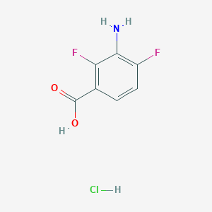 molecular formula C7H6ClF2NO2 B13502208 3-Amino-2,4-difluorobenzoic acid hydrochloride 