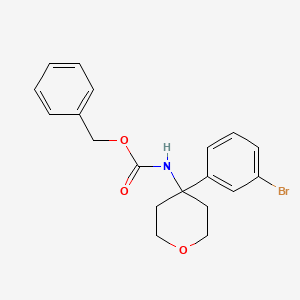 molecular formula C19H20BrNO3 B13502232 Benzyl (4-(3-bromophenyl)tetrahydro-2H-pyran-4-yl)carbamate 