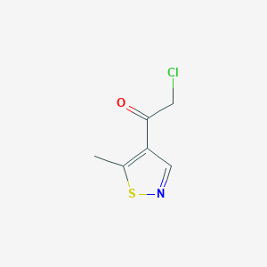 molecular formula C6H6ClNOS B13502243 2-Chloro-1-(5-methyl-1,2-thiazol-4-yl)ethan-1-one 