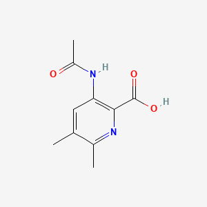 molecular formula C10H12N2O3 B13502247 3-Acetamido-5,6-dimethylpicolinic acid 