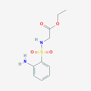 molecular formula C10H14N2O4S B13502249 Ethyl ((2-aminophenyl)sulfonyl)glycinate 