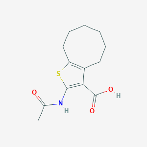 molecular formula C13H17NO3S B13502278 2-(Acetylamino)-4,5,6,7,8,9-hexahydrocycloocta[b]thiophene-3-carboxylic acid 