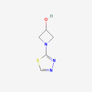 molecular formula C5H7N3OS B13502280 1-(1,3,4-Thiadiazol-2-yl)azetidin-3-ol 