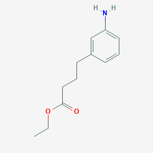 molecular formula C12H17NO2 B13502287 Ethyl 4-(3-aminophenyl)butanoate 