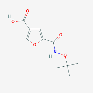 molecular formula C10H13NO5 B13502289 5-[(Tert-butoxy)carbamoyl]furan-3-carboxylic acid 