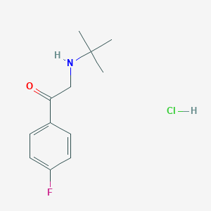 molecular formula C12H17ClFNO B13502309 2-(Tert-butylamino)-1-(4-fluorophenyl)ethan-1-one hydrochloride 