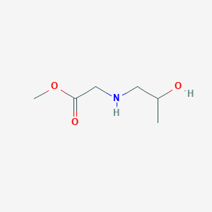 molecular formula C6H13NO3 B13502330 Methyl 2-[(2-hydroxypropyl)amino]acetate 