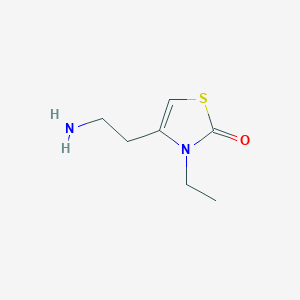 molecular formula C7H12N2OS B13502331 4-(2-Aminoethyl)-3-ethyl-2,3-dihydro-1,3-thiazol-2-one 